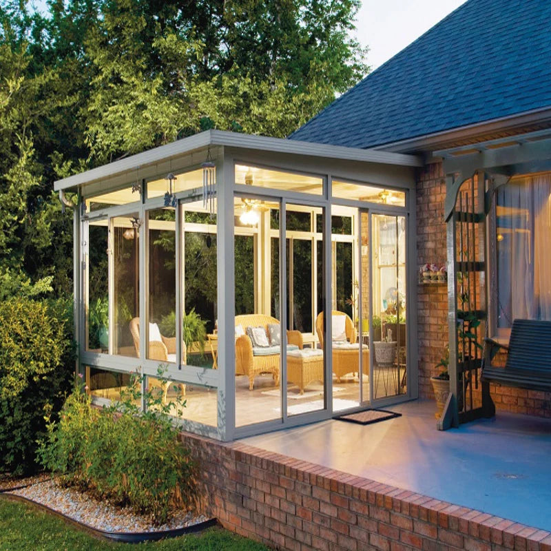 Conservatory Backyard Custom Pyramid Sunrooms Glass Houses Aluminium Slant Roof Sun House