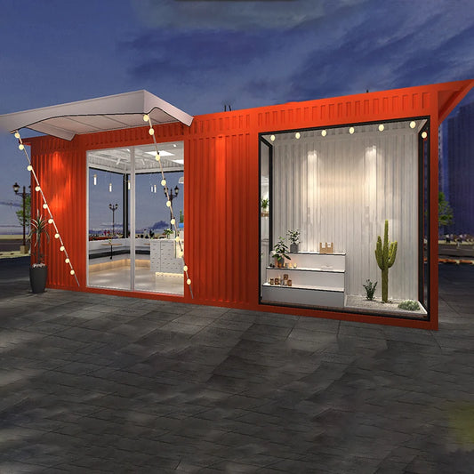 Container mobile room, coffee shop, milk tea shop, kiosk, convenience store, office, customizable online shopping mall