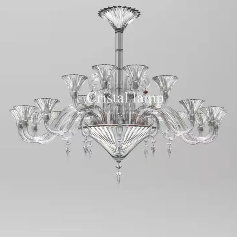 Contemporary Design Nordic Style Living Room Villa K9 Crystal Pendant Light Wedding Luxury Ceiling Decoration Led Chandelier