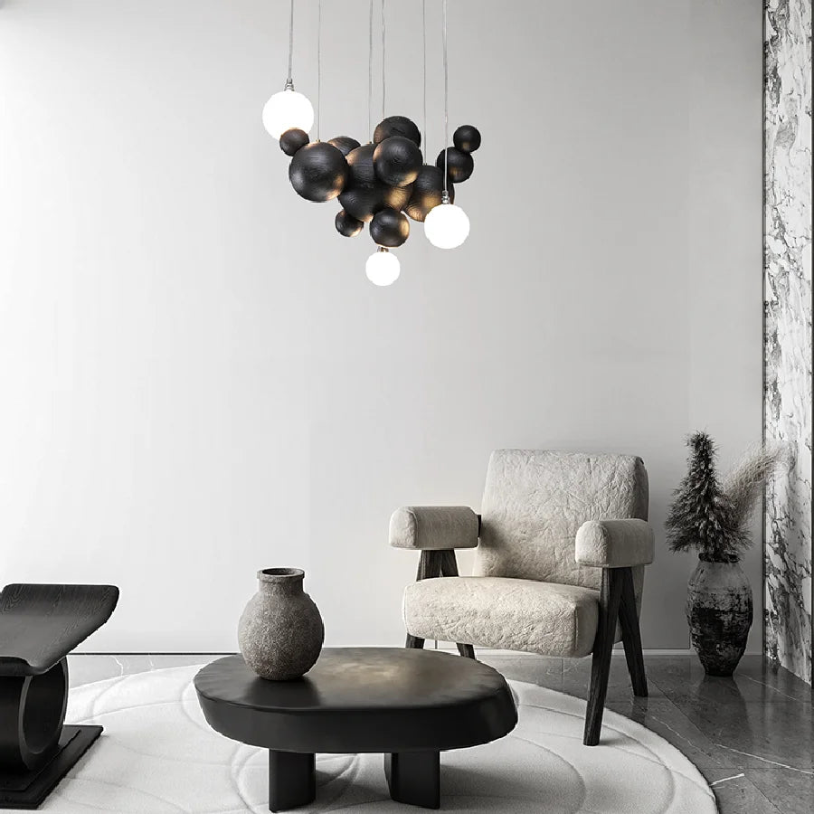 Creative new minimalist personality art chandelier villa duplex hall dining room dining table tea room modern minimalist ball