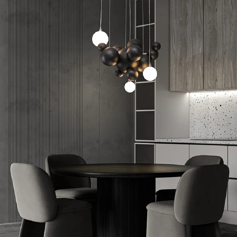 Creative new minimalist personality art chandelier villa duplex hall dining room dining table tea room modern minimalist ball