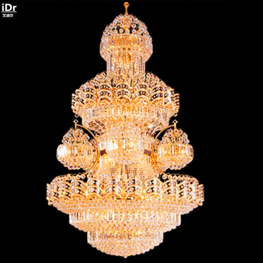 Crystal lamp living room floor luxury penthouse villa headlight lamp hotel engineering lamp factory outlets Chandeliers Lmy-022