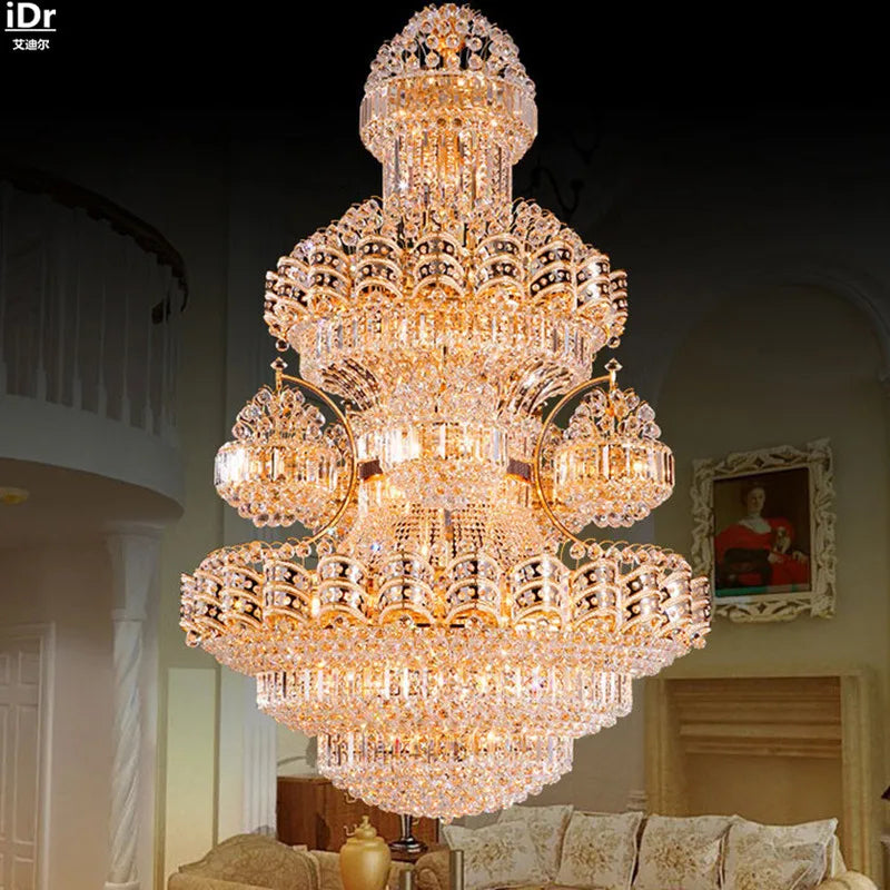 Crystal lamp living room floor luxury penthouse villa headlight lamp hotel engineering lamp factory outlets Chandeliers Lmy-022