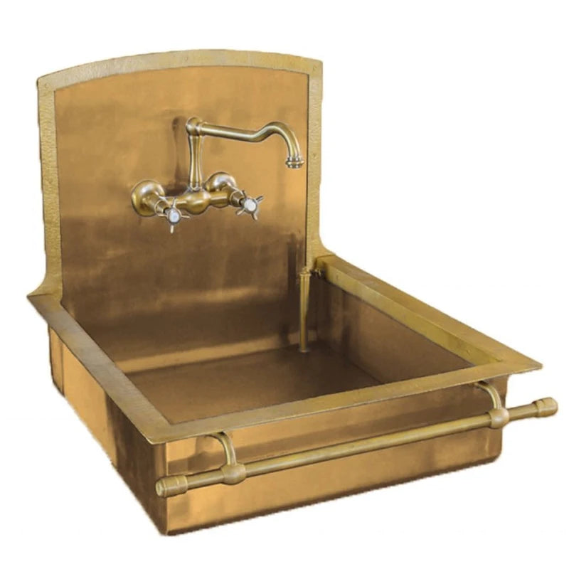 Custom Ltalian Kitchen Sink big sink American retro wash basin Corner large sink ndermount table basin brass sink