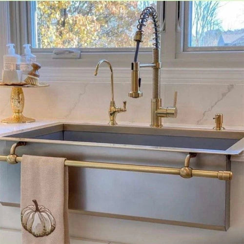 Custom Ltalian Kitchen Sink big sink American retro wash basin Corner large sink ndermount table basin brass sink