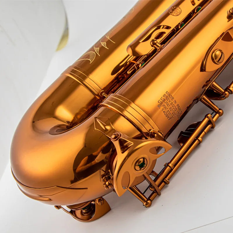 Custom Mark VI Saxophone High Quality Tenor Saxophone Copy Instruments Coffee color copper simulation Brass With mouthpiece