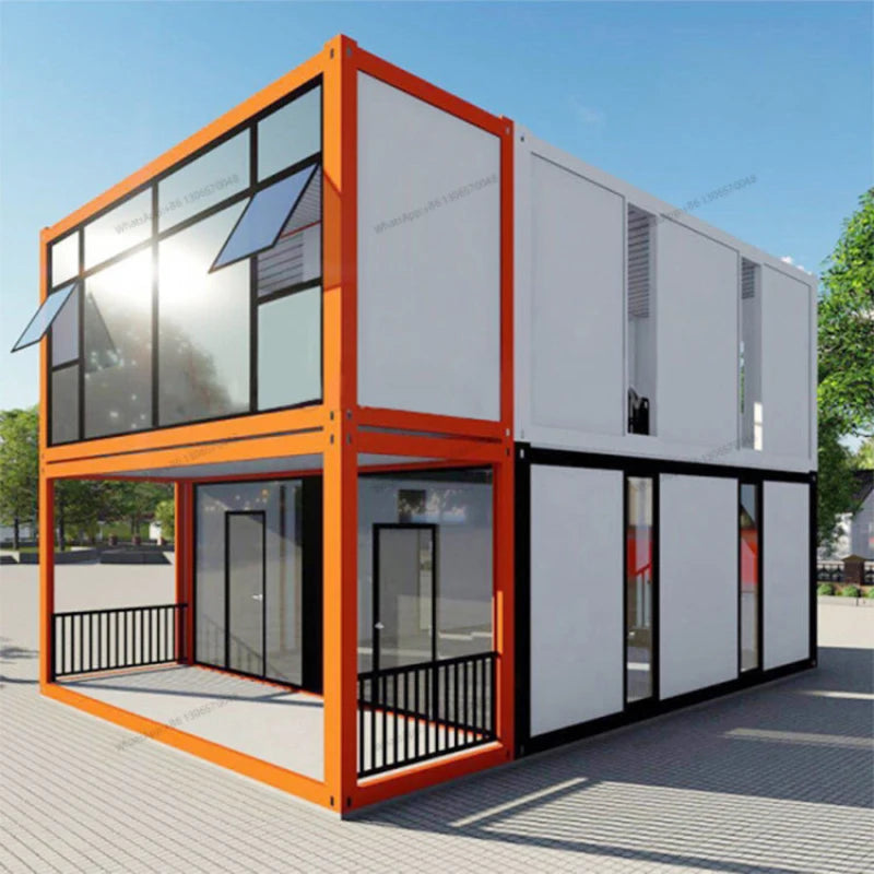 Customization of prefabricated houses for small flat packaging container trucks