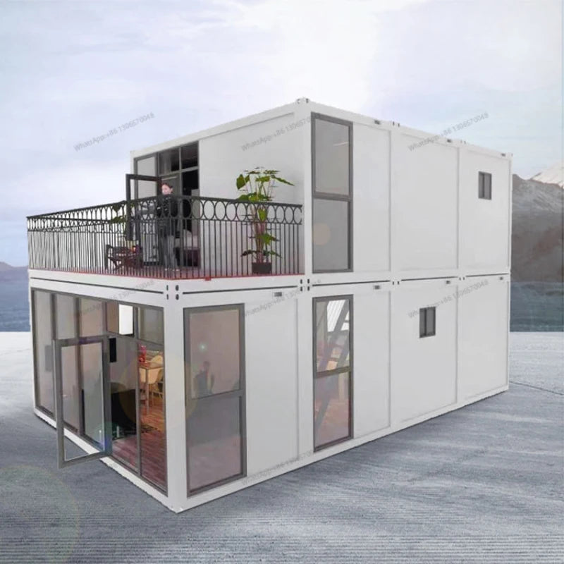 Customization of prefabricated houses for small flat packaging container trucks