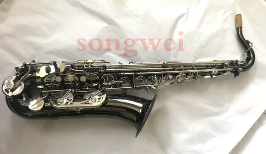 Customize Professional C Melody Saxophone Nickel key Black nickel body Free Neck +case