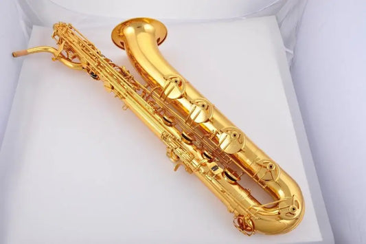 Customize Professional Eb Baritone Saxophone Gold body Low A +case