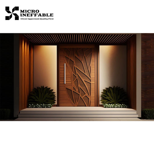 Customized Design American Red Oak Solid Wood Door For Exterior Main Entry Pivot Doors