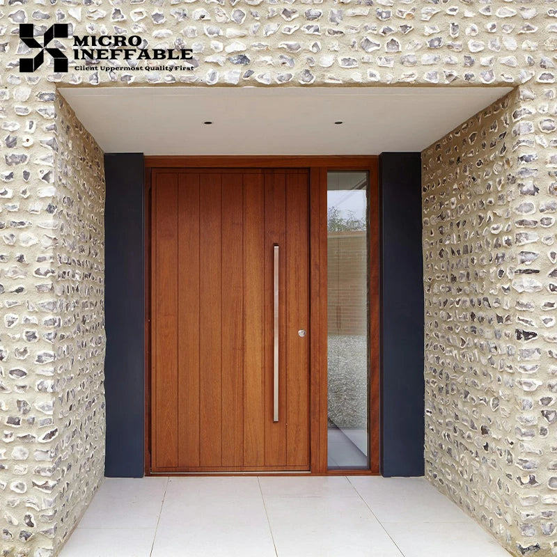 Customized Design American Red Oak Solid Wood Door For Exterior Main Entry Pivot Doors