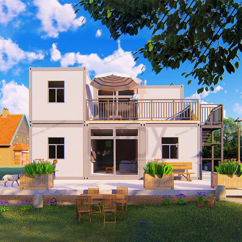 Customized design modular house, flat two-story, three bedroom, customized modern activity board house