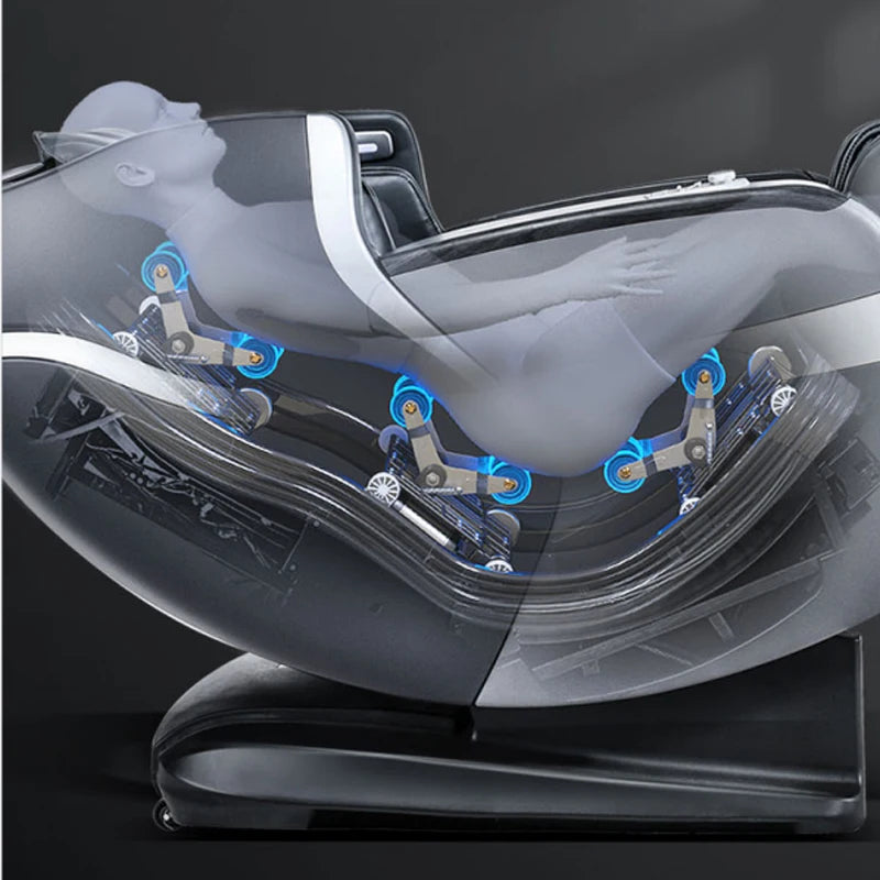 DAMEIDA Luxury Smart Full-Body Zero-Gravity Shiatsu Massage Chair Airbag Surround Bluetooth Music Massage Sofa 4D Kneading
