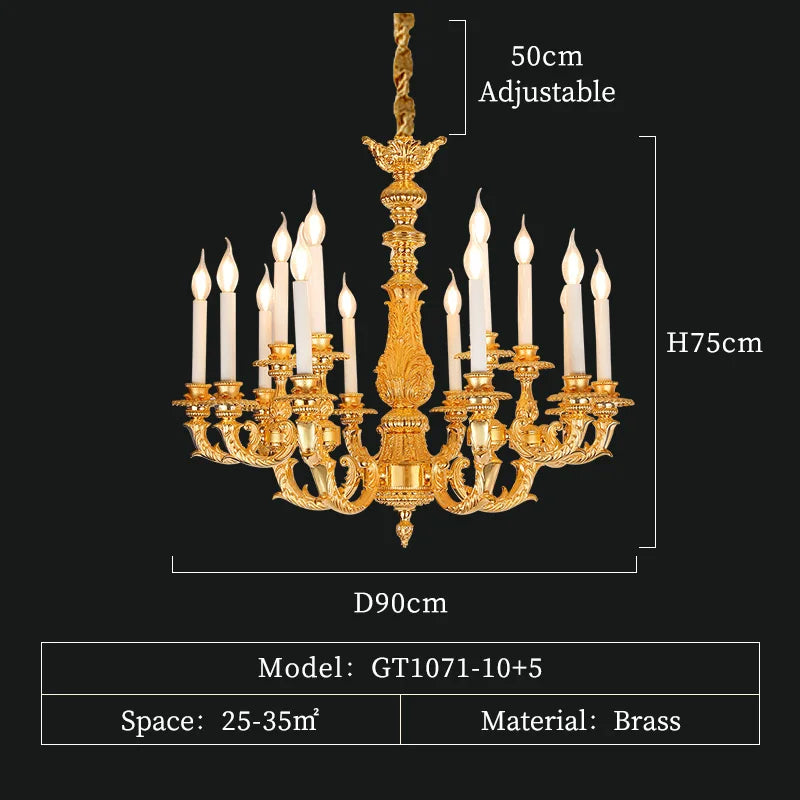 DINGFAN 2023 Top Selling European Style Led Pendant Lights Hotel Villa Luxury Decoration Chandelier