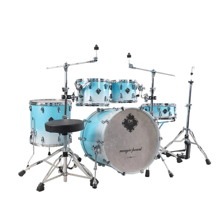 Electronic musical instruments DK Lacquer Metal Painting Blue Color Musical Percussion Instrument Drum Set