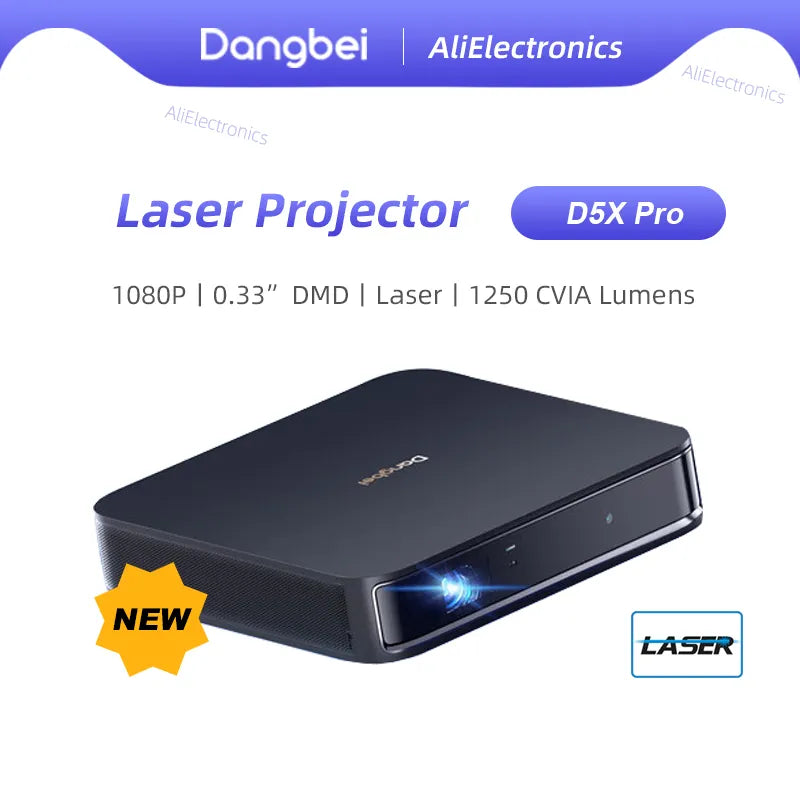 Dangbei D5X Pro 1080P Full HD Laser Projector LED Mini Portable Smart Home Theater 3D Wifi 1800 ANSI Cinema Bluetooth Beamer