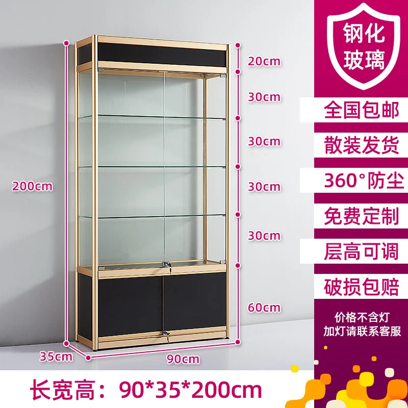 Decoration display cabinet glass liquor display cabinet sample cabinet items crafts display rack living room vertical product ca