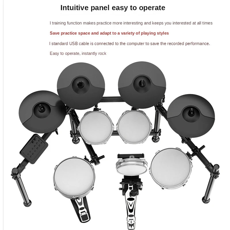 Electronic musical instruments Digital Electronic Drum Set Professional For Adults Battery Electronic Drums Musical Instrument Estrumentos Musicais Drum Module