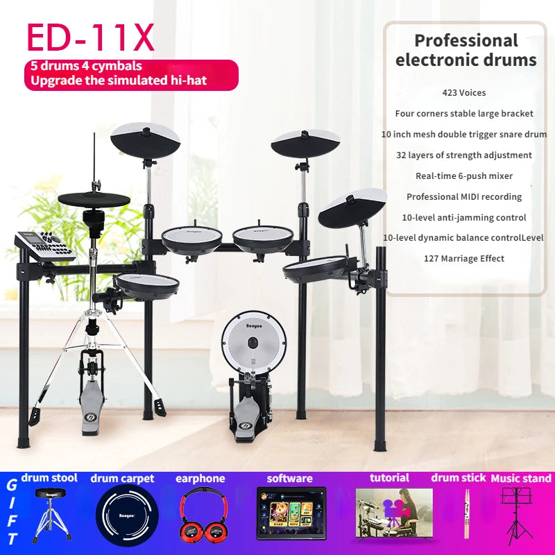 Electronic musical instruments Digital Midi Electronic Drums Musical Instrument Electronic Drum Set Professional Adults Elektronische Trommel Drums Instrument