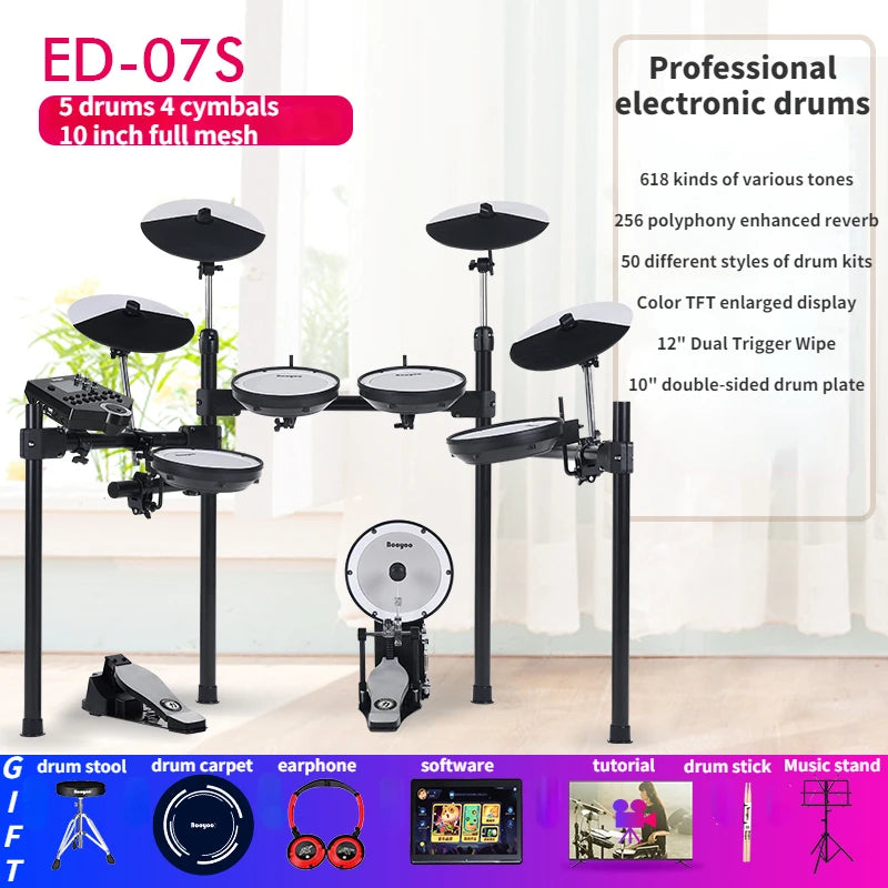 Electronic musical instruments Digital Midi Electronic Drums Musical Instrument Electronic Drum Set Professional Adults Elektronische Trommel Drums Instrument