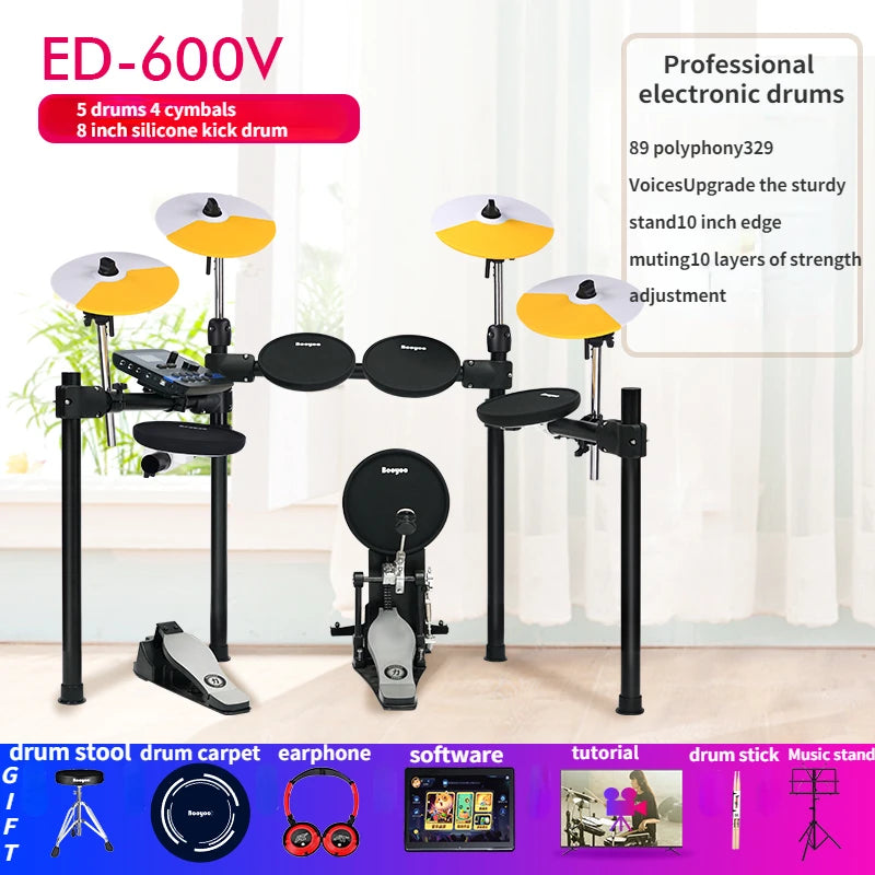 Electronic musical instruments Digital Midi Electronic Drums Musical Instrument Electronic Drum Set Professional Adults Elektronische Trommel Drums Instrument