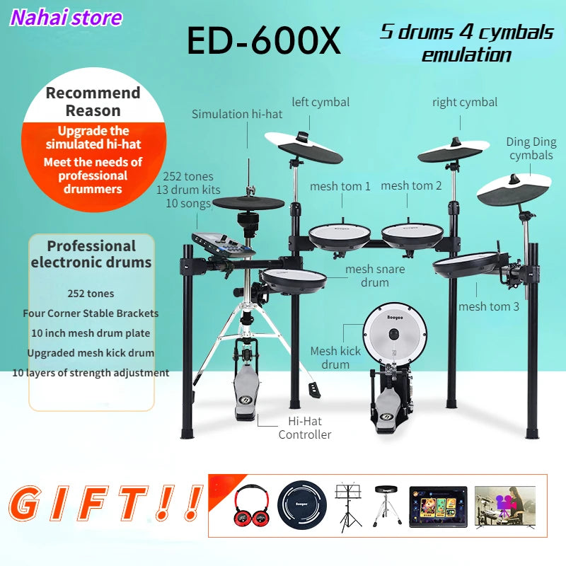 Electronic musical instruments Digital Midi Electronic Drums Musical Instrument Electronic Drum Set Professional Adults Elektronische Trommel Drums Instrument