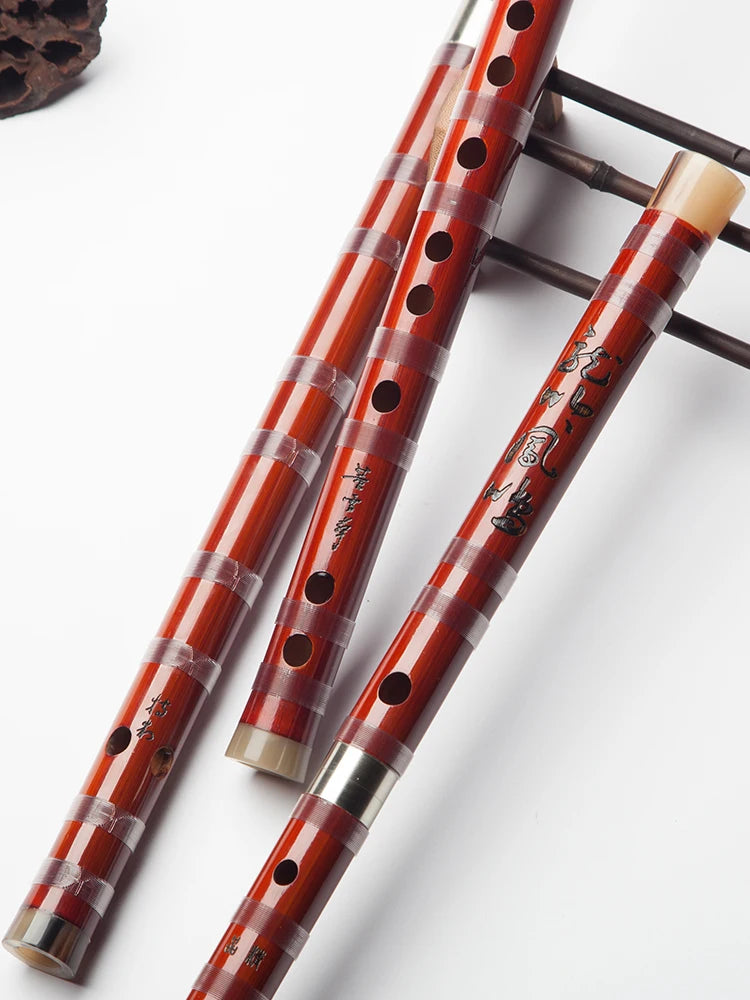 MMOOKA DongXuehua Collection Level Flute Professional Playing Flute Bitter Bamboo Chinese Dizi High-end Refined Musical Instrument