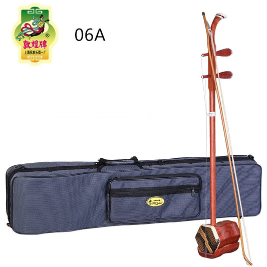 DunHuang Erhu 06A Chinese Two Strings Violin Hexagonal Redwood Erhu Solid Wood Performance Examination Ethnic Musical Instrument