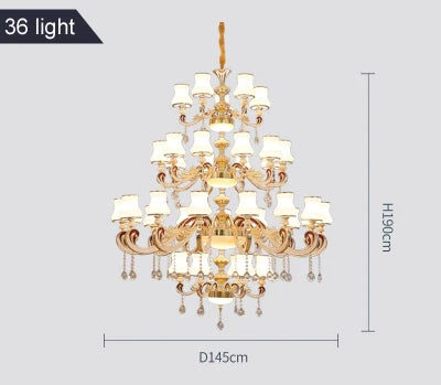 Duplex Building Large Chandelier Modern Villa Living Room Jade Chandelier Light Hotel Lobby Stair Long Gold Crystal Lamp Nordic