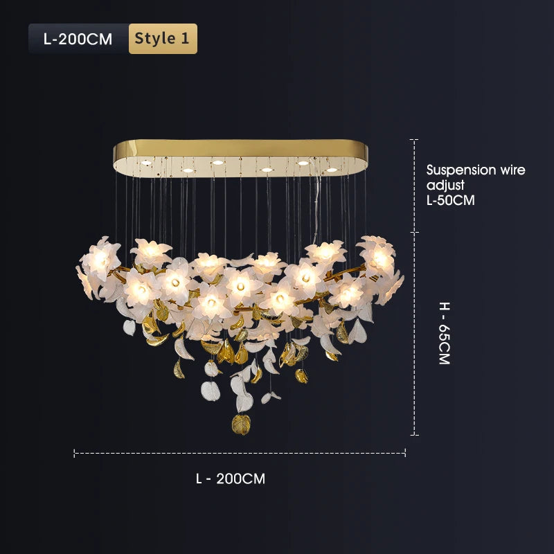 Duplex light luxury crystal lamp copper high-end living room chandelie lamp villa staircase lamp restaurant lamp design art lamp