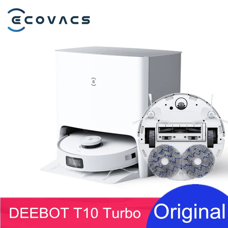 ECOVACS DEEBOT T10 Turbo Sweeping Robot Intelligent Household Clean Automatic Sweep Mop Self Wash and Hot Air Dry up OZMO 2.0