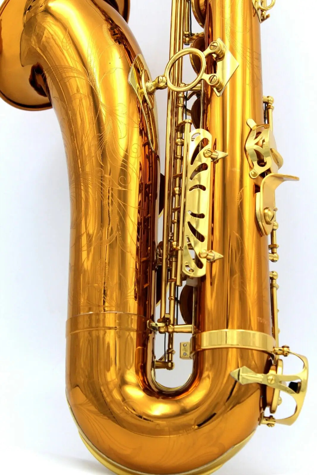 Eastern Music dark gold lacquer rose brass copper tenor saxophone R54 with case