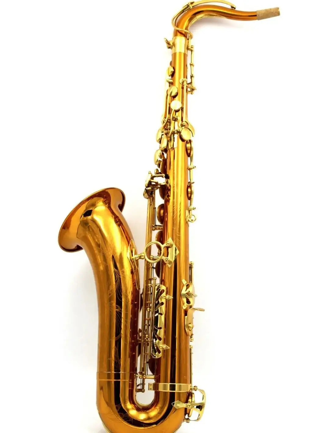 Eastern Music dark gold lacquer rose brass copper tenor saxophone R54 with case