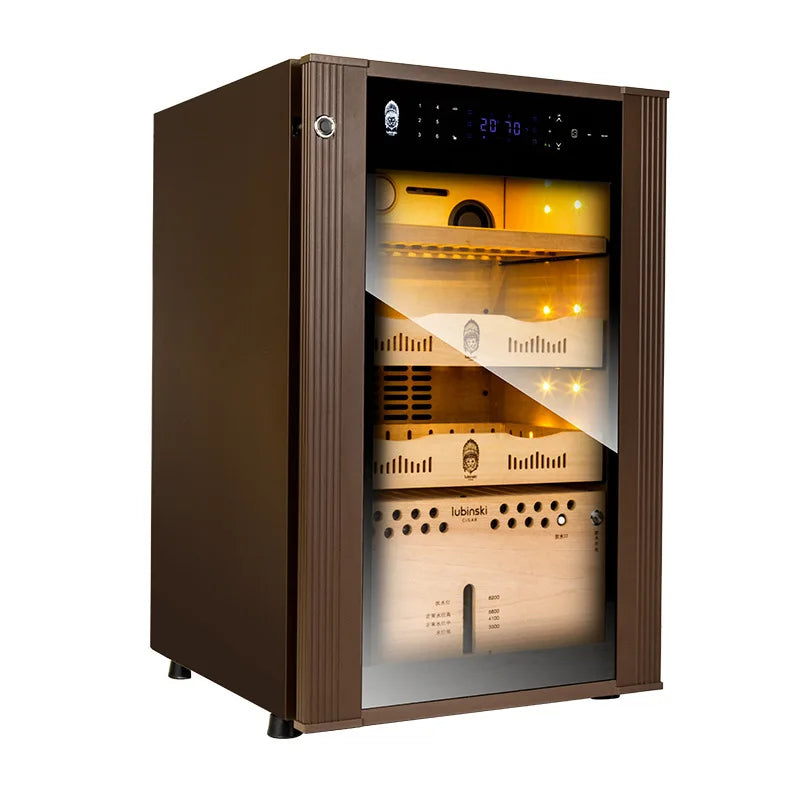 Electric Humidor Fit For 400 pcs Cigar Cigar Humidor Cooler Refrigerator Wine Tea WIFI Energy Saving Fresh Air Fingerprint Lock