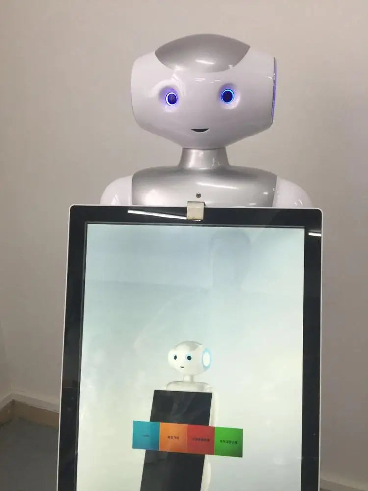 English speech robot artificial intelligence educational robot use in school museum application AI voice guide robot