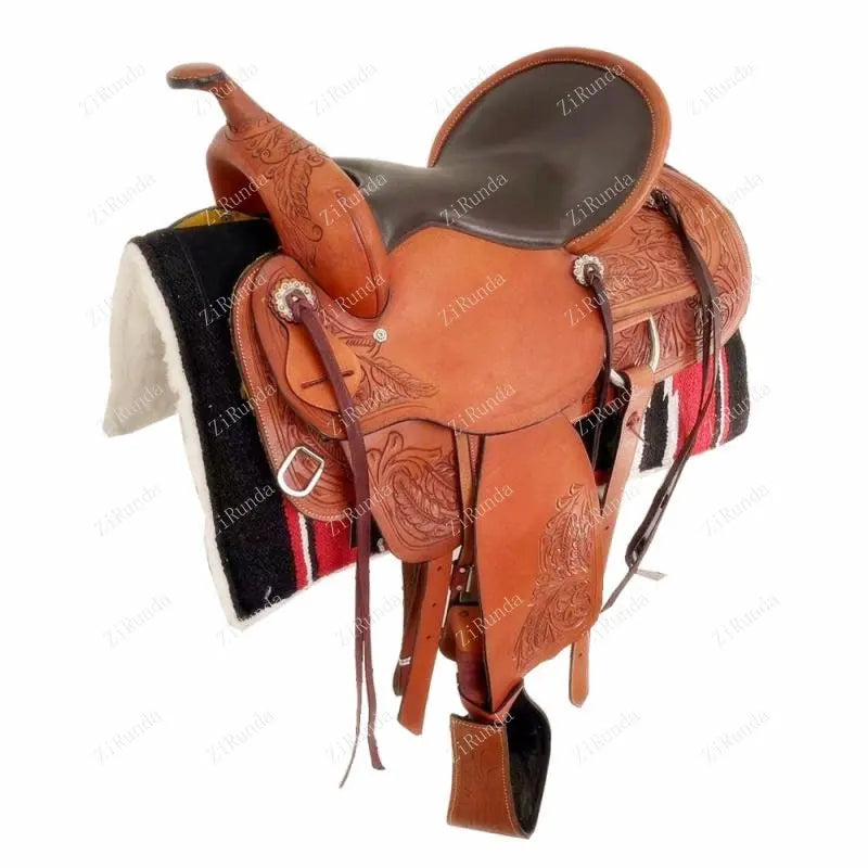 Equestrian Supplies Horse Harness Imported Pure Cowhide Knight Riding Western Saddle Riding Equipment