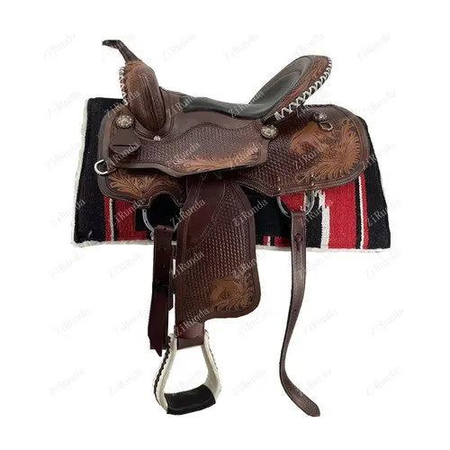 Equestrian Supplies Horse Harness Imported Pure Cowhide Knight Riding Western Saddle Riding Equipment