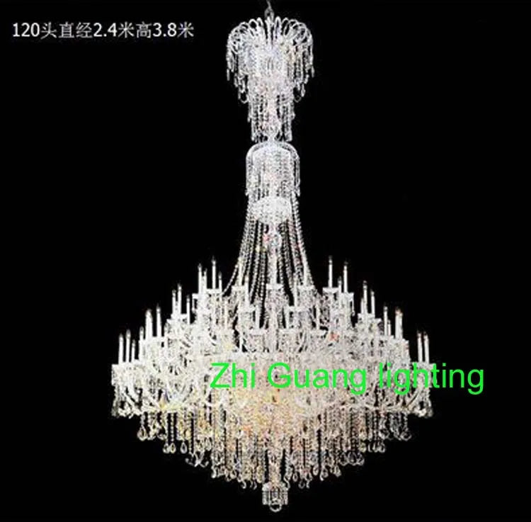 European Luxury Crystal Chandeliers Atmosphere Living Room Lighting Candle Restaurant LED Staircase Lamp Hotel Villa Lights