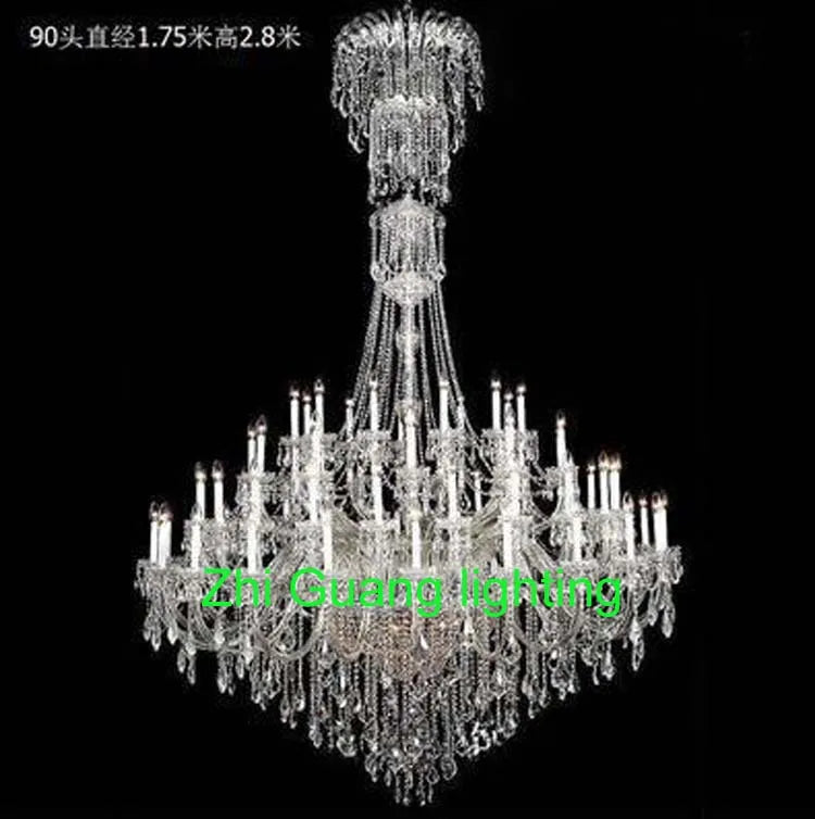 European Luxury Crystal Chandeliers Atmosphere Living Room Lighting Candle Restaurant LED Staircase Lamp Hotel Villa Lights