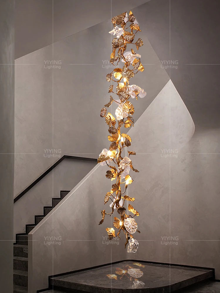 European french style villa lighting hotel crystal empire brass luxury pendant lamp victorian palm bronze chandelier for wedding