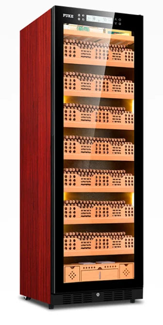 FK-188C cigar cabinet constant temperature and humidity Cedar wood humidor led light humidor Cooler Humidor Cabinet