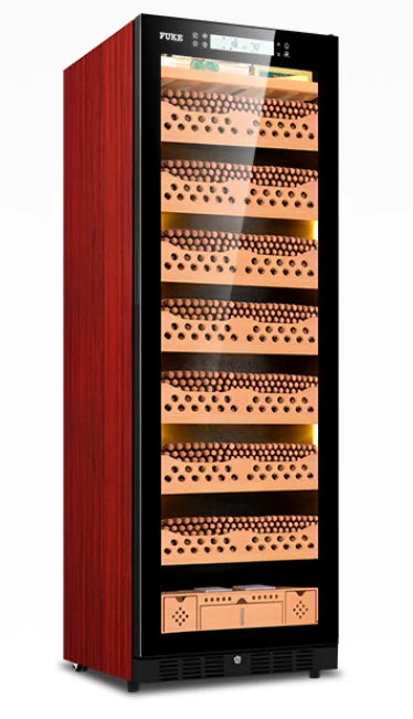 FK-188C cigar cabinet constant temperature and humidity Cedar wood humidor led light humidor Cooler Humidor Cabinet