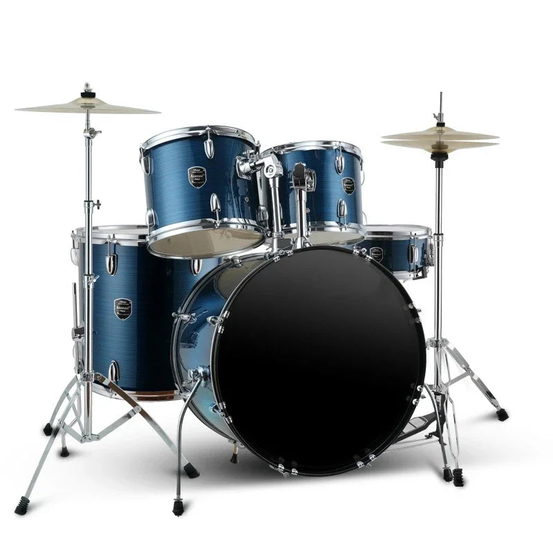 Electronic musical instruments Factory OEM drum kit percussion instrument 5 drums 2 cymbals kid adult acoustic drum set