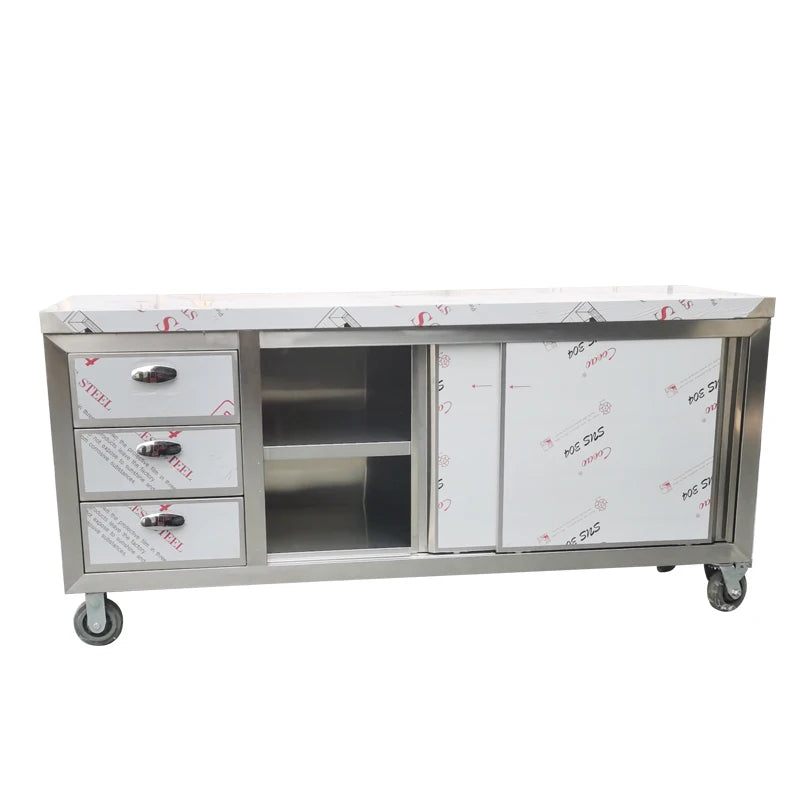 Factory wholesale stainless steel table storage cabinet stainless steel commercial stainless steel storage cabinet