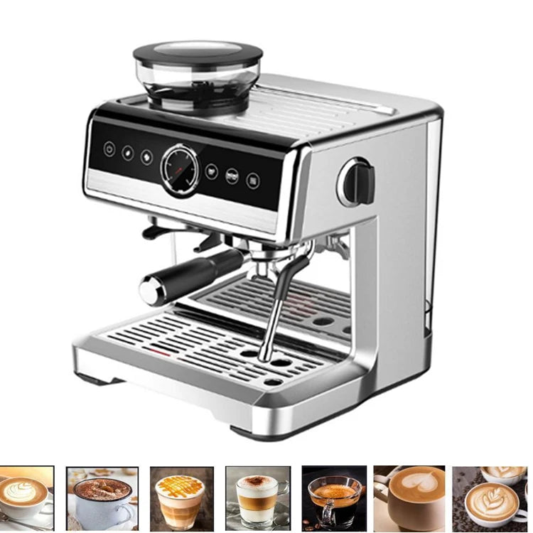 Fashion Style Espresso Maker with Grinder Electric Smart Automatic Coffee Machine OEM Stainless Steel Cappuccino Maker Gua 220