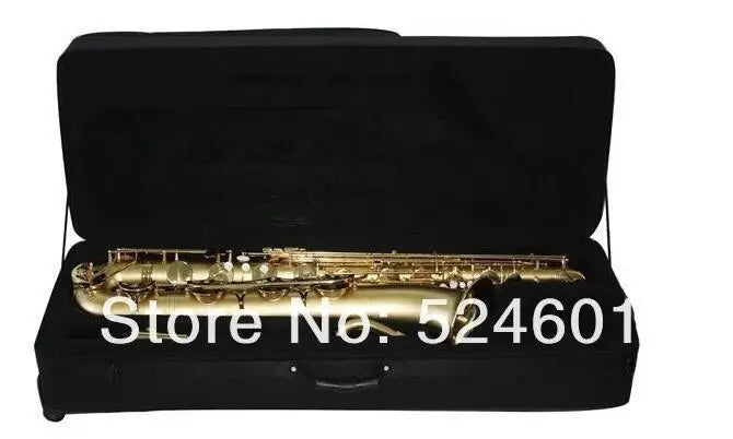 Fast Shipping Unbranded Professional Baritone Saxophone Matte Gold Baritone Sax Surface Gold Lacquer Saxofone