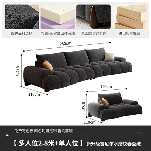 Floor Cloud Living Room Sofa Sleeper Curved Luxury Massage Lounge Couch Modular Recliner Lounge Muebles Para Casa Home Furniture