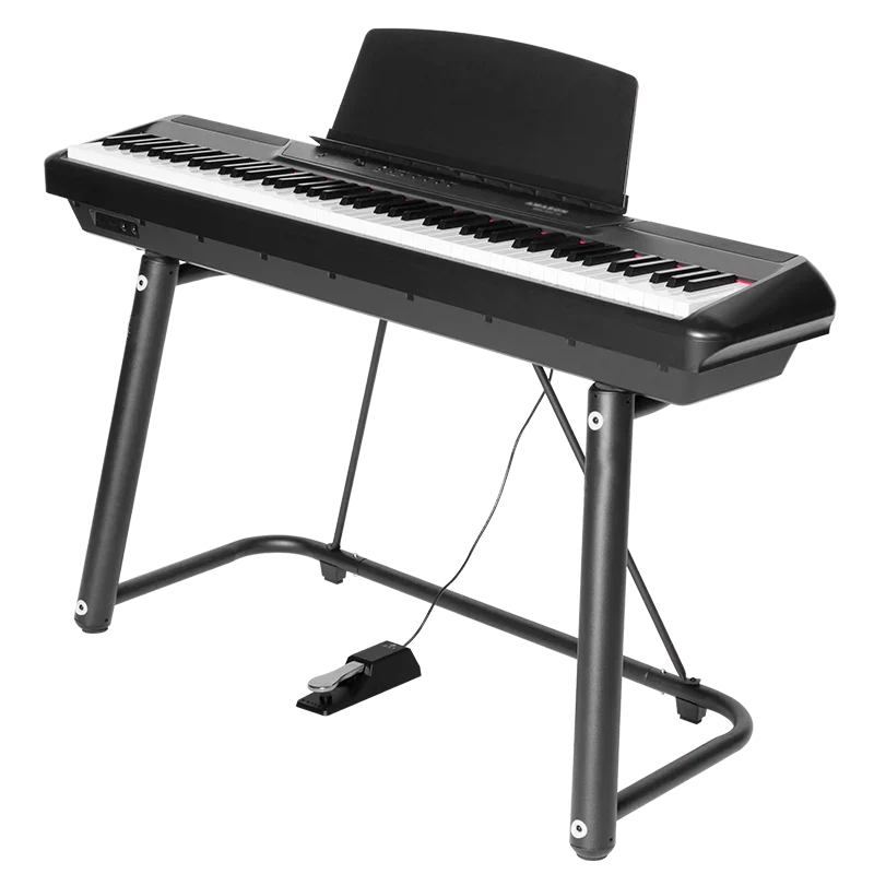 Flykeys Digital Electronic Piano 88 Keys Portable stage keyboard musical instruments upright piano FP6 with Iron stand