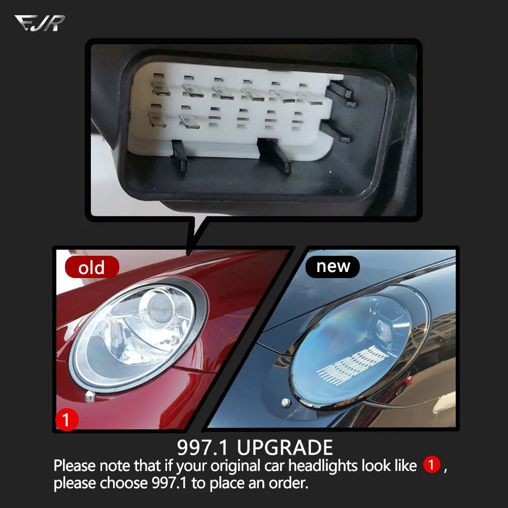 For Porsche 911 997 Headlight 2005-2012 997.1 997.2 Upgrade Old to New 992 Matrix Led Front Head Lights Auto Lamp Plug and Play